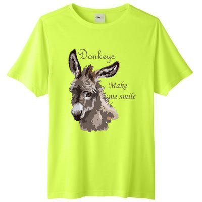 Donkeys Make Me Smile Cute Miniature DonkeyTail Lovers Tall Fusion ChromaSoft Performance T-Shirt