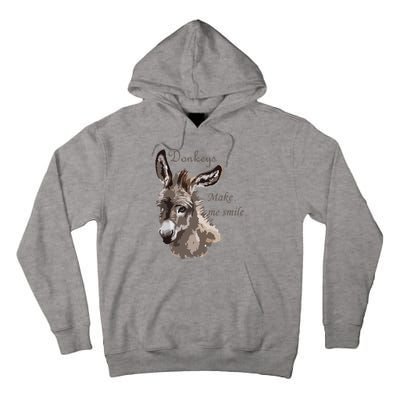 Donkeys Make Me Smile Cute Miniature DonkeyTail Lovers Tall Hoodie