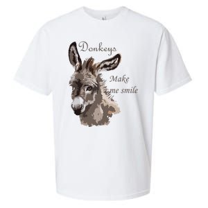 Donkeys Make Me Smile Cute Miniature DonkeyTail Lovers Sueded Cloud Jersey T-Shirt