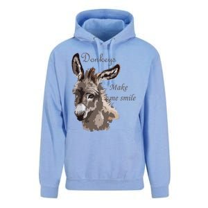 Donkeys Make Me Smile Cute Miniature DonkeyTail Lovers Unisex Surf Hoodie