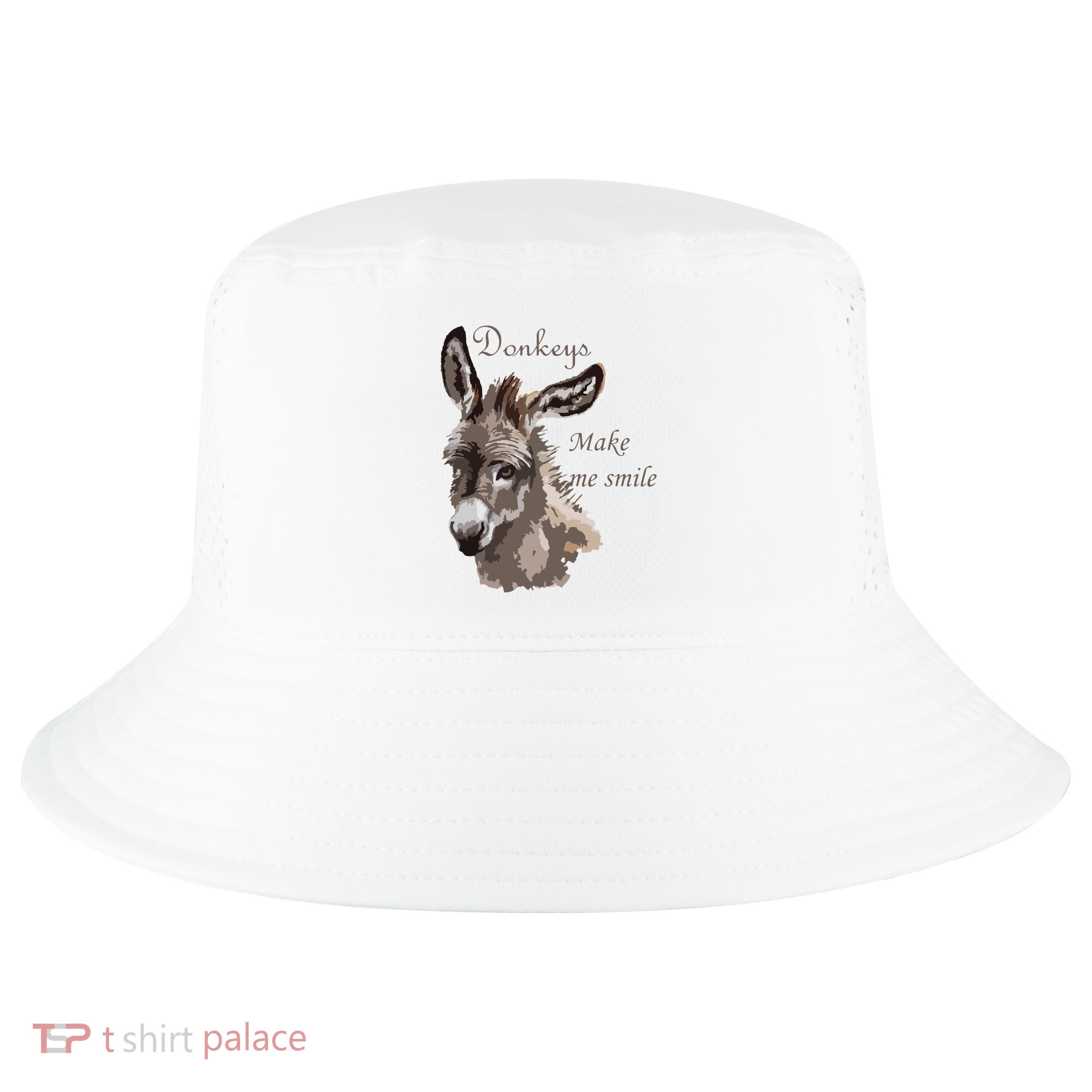 Donkeys Make Me Smile Cute Miniature DonkeyTail Lovers Cool Comfort Performance Bucket Hat