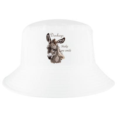 Donkeys Make Me Smile Cute Miniature DonkeyTail Lovers Cool Comfort Performance Bucket Hat