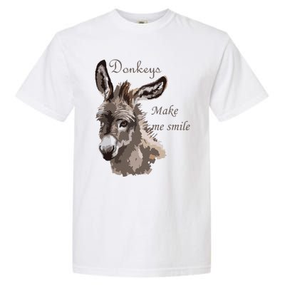 Donkeys Make Me Smile Cute Miniature DonkeyTail Lovers Garment-Dyed Heavyweight T-Shirt