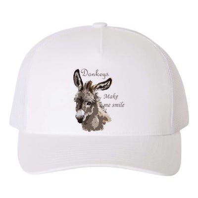 Donkeys Make Me Smile Cute Miniature DonkeyTail Lovers Yupoong Adult 5-Panel Trucker Hat