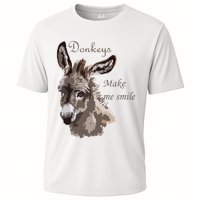Donkeys Make Me Smile Cute Miniature DonkeyTail Lovers Cooling Performance Crew T-Shirt