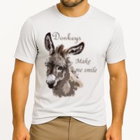 Donkeys Make Me Smile Cute Miniature DonkeyTail Lovers Cooling Performance Crew T-Shirt