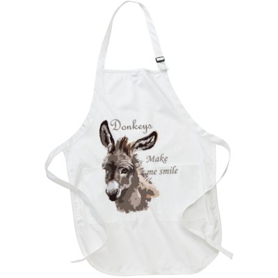 Donkeys Make Me Smile Cute Miniature DonkeyTail Lovers Apron