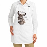 Donkeys Make Me Smile Cute Miniature DonkeyTail Lovers Apron