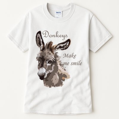Donkeys Make Me Smile Cute Miniature DonkeyTail Lovers Tall T-Shirt