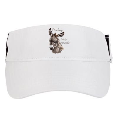 Donkeys Make Me Smile Cute Miniature DonkeyTail Lovers Adult Drive Performance Visor