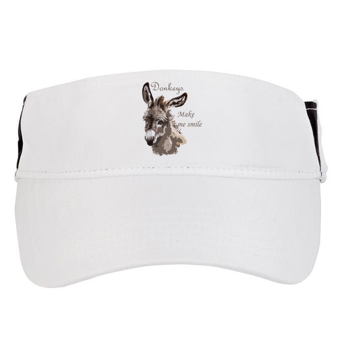 Donkeys Make Me Smile Cute Miniature DonkeyTail Lovers Adult Drive Performance Visor