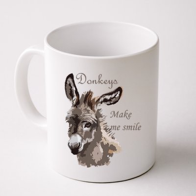 Donkeys Make Me Smile Cute Miniature DonkeyTail Lovers Mug
