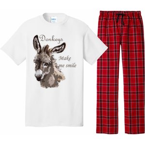 Donkeys Make Me Smile Cute Miniature DonkeyTail Lovers Pajama Set