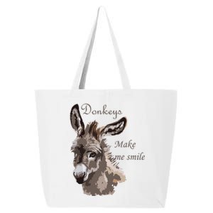 Donkeys Make Me Smile Cute Miniature DonkeyTail Lovers 25L Jumbo Tote