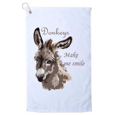 Donkeys Make Me Smile Cute Miniature DonkeyTail Lovers Golf Towel