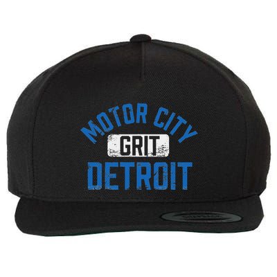 Detroit Michigan Motor City Grit Detroit Motor City Wool Snapback Cap