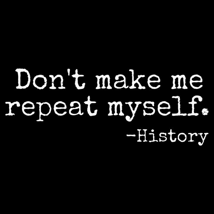 Dont Make Me Repeat Myself History Teacher Drawstring Bag