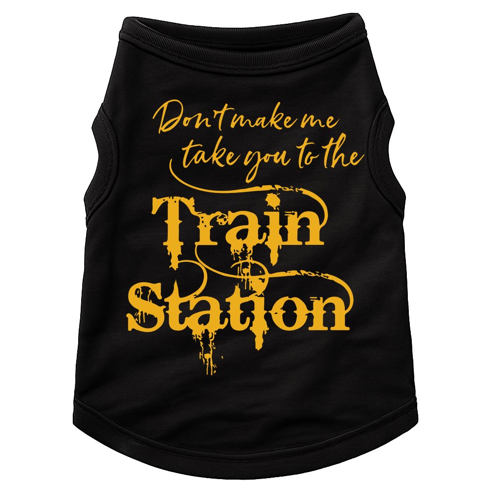 Dont Make Me Take You To The Train Station Yellowstone National Park Doggie Tank