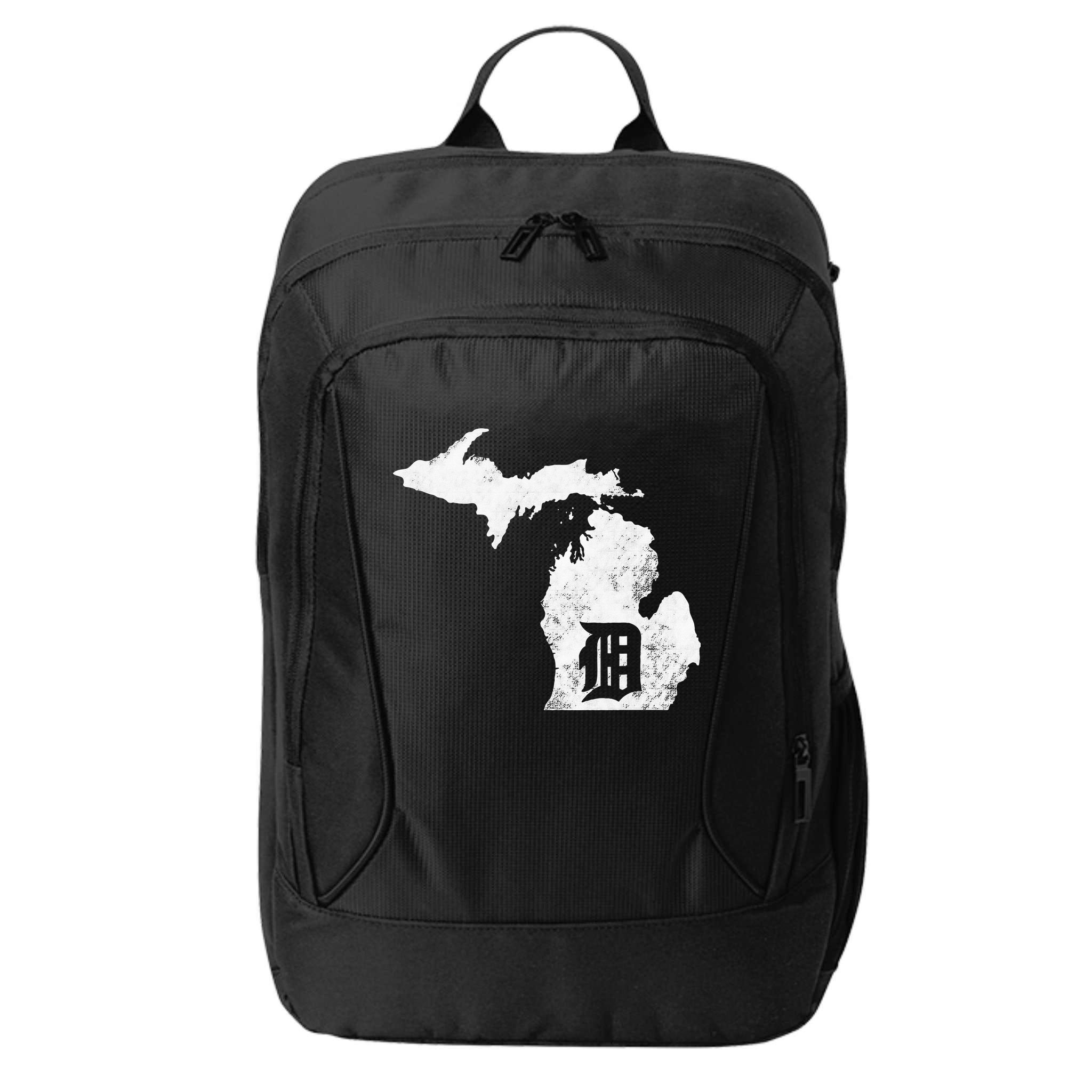 Detroit Michigan Motor City Midwest D Mitten City Backpack