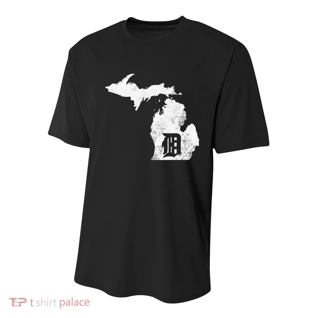 Detroit Michigan Motor City Midwest D Mitten Youth Performance Sprint T-Shirt