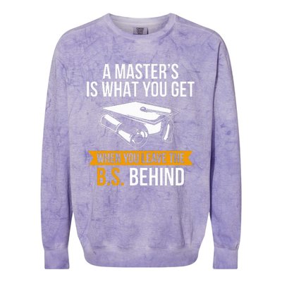 Degree Mba M.A.S.T.E.R.S Degree Graduation Colorblast Crewneck Sweatshirt