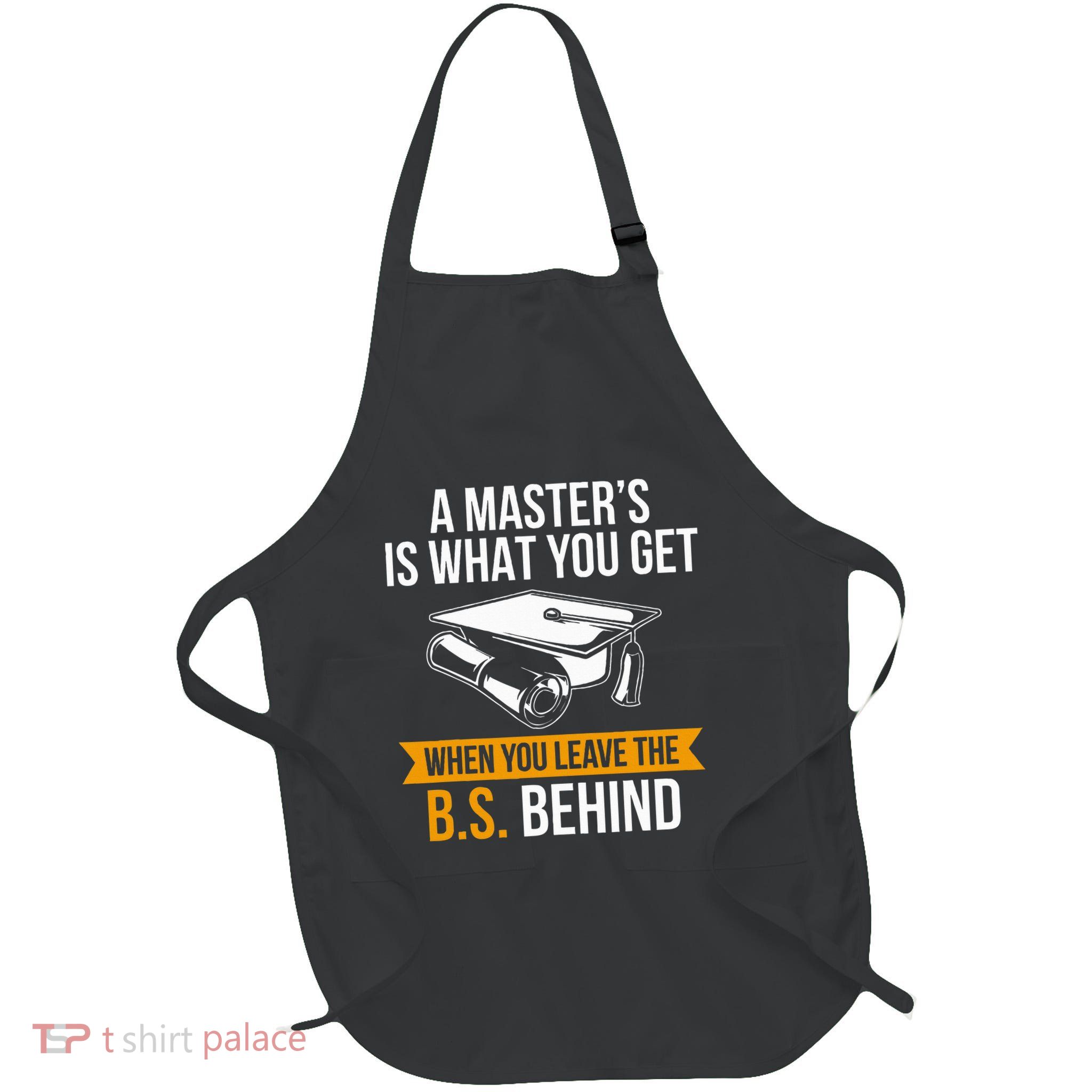 Degree Mba M.A.S.T.E.R.S Degree Graduation Full-Length Apron With Pockets