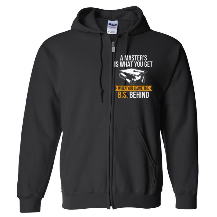 Degree Mba M.A.S.T.E.R.S Degree Graduation Full Zip Hoodie