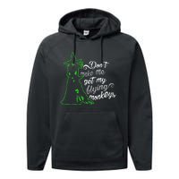 DonT Make Me Get My Flying Monkeys Funny Halloween Performance Fleece Hoodie