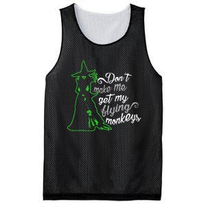 DonT Make Me Get My Flying Monkeys Funny Halloween Mesh Reversible Basketball Jersey Tank