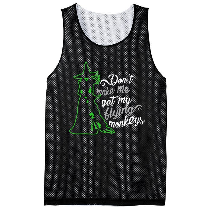 DonT Make Me Get My Flying Monkeys Funny Halloween Mesh Reversible Basketball Jersey Tank