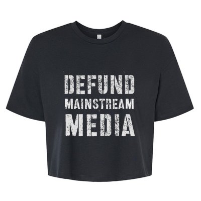 DEFUND MAINSTREAM MEDIA Politicians Protest Defend America Bella+Canvas Jersey Crop Tee