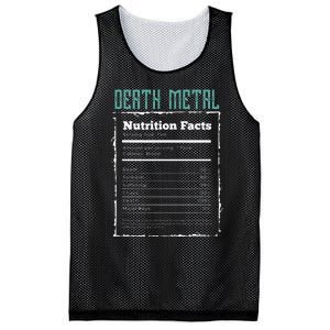 Death Metal Nutrition Facts Goth Genre Powerful Music Band Mesh Reversible Basketball Jersey Tank