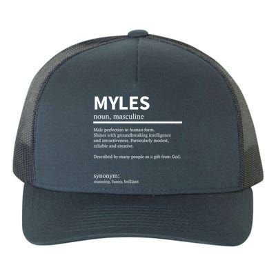 Definition Myles Name Saying Myles First Name Myles Gift Yupoong Adult 5-Panel Trucker Hat