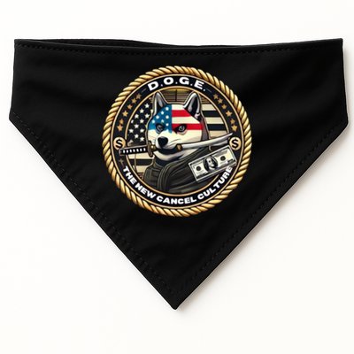 Doge Meme New Cancel Culture Department Of Government Efficiency Dark Maga Elon USA-Made Doggie Bandana