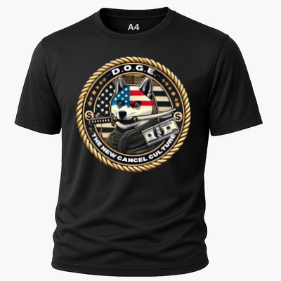 Doge Meme New Cancel Culture Department Of Government Efficiency Dark Maga Elon Performance Shirt