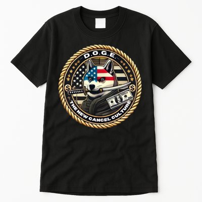 Doge Meme New Cancel Culture Department Of Government Efficiency Dark Maga Elon Tall T-Shirt