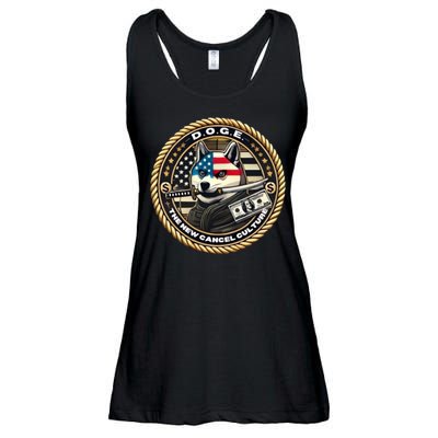 Doge Meme New Cancel Culture Department Of Government Efficiency Dark Maga Elon Ladies Essential Flowy Tank