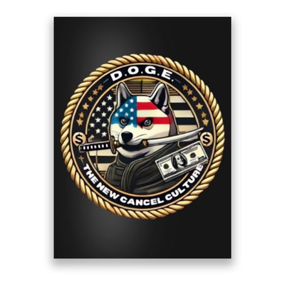 Doge Meme New Cancel Culture Department Of Government Efficiency Dark Maga Elon Poster