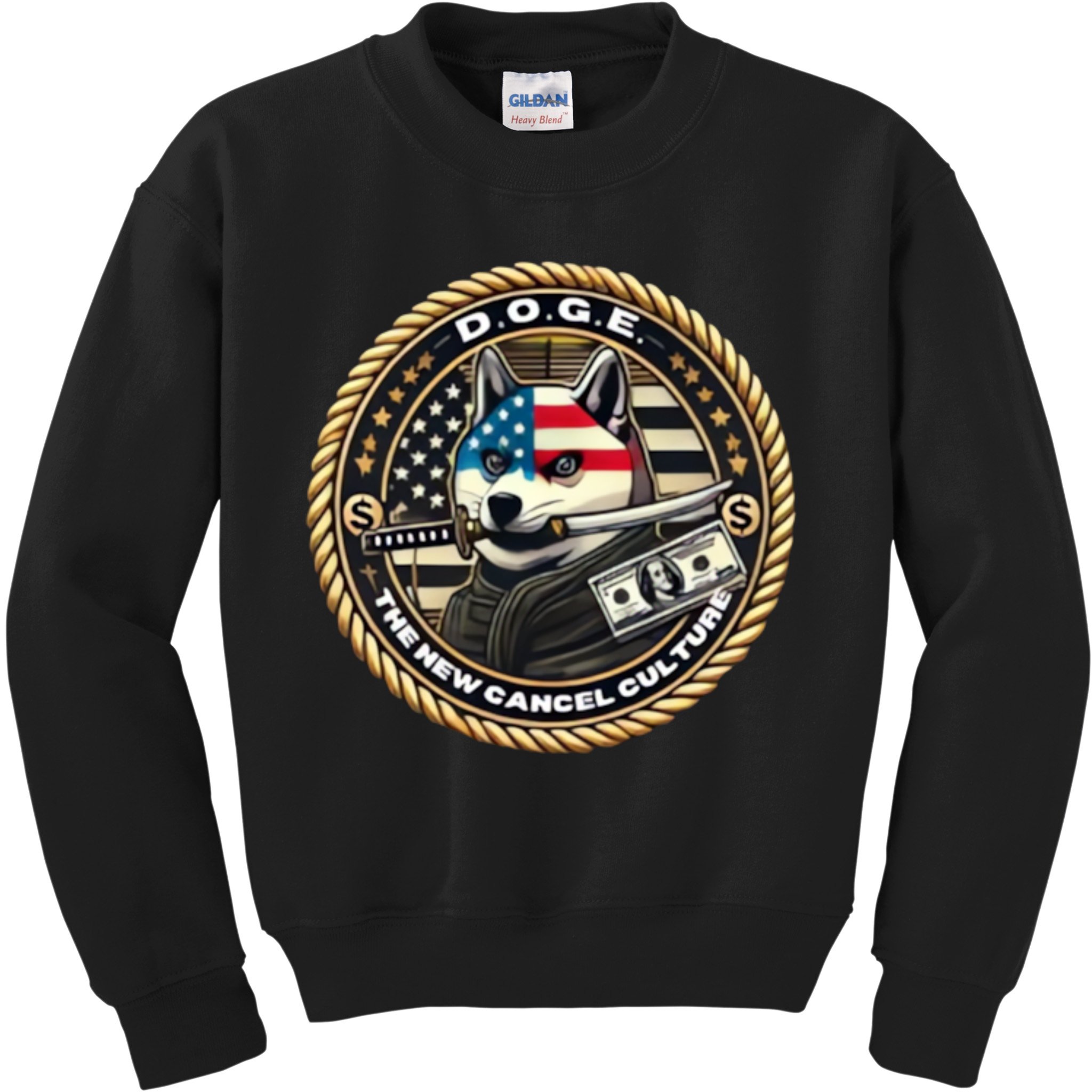 Doge Meme New Cancel Culture Department Of Government Efficiency Dark Maga Elon Kids Sweatshirt
