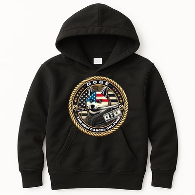 Doge Meme New Cancel Culture Department Of Government Efficiency Dark Maga Elon Kids Hoodie