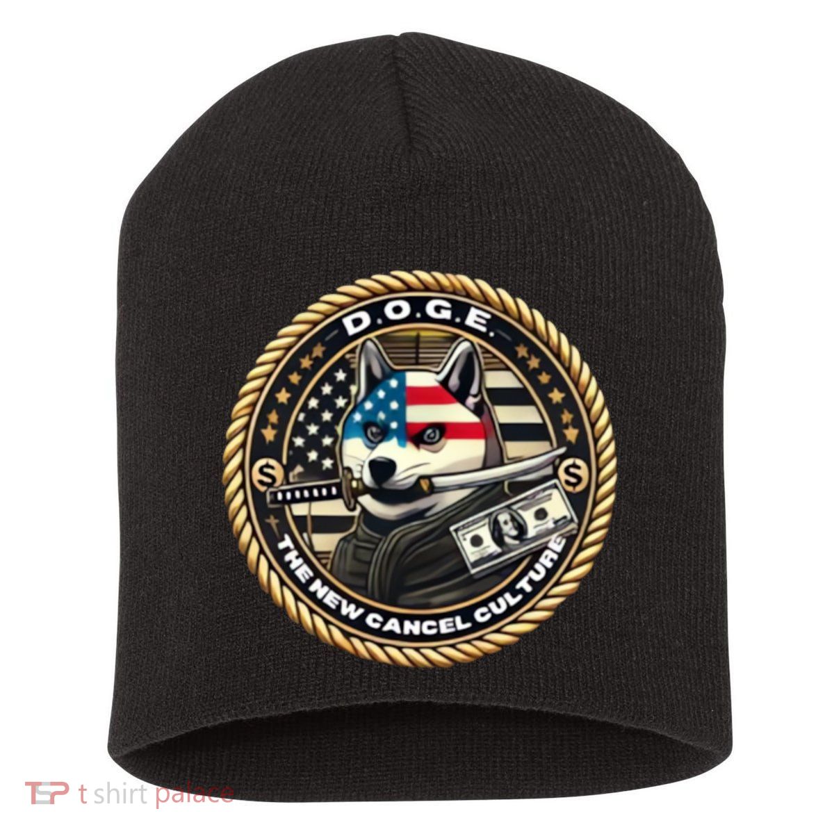 Doge Meme New Cancel Culture Department Of Government Efficiency Dark Maga Elon Short Acrylic Beanie