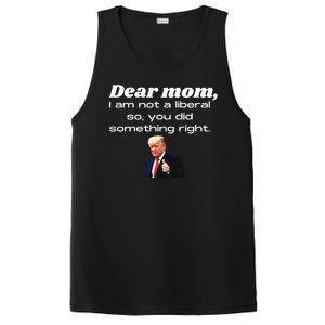 Dear Mom Not A Liberal Funny Trump PosiCharge Competitor Tank