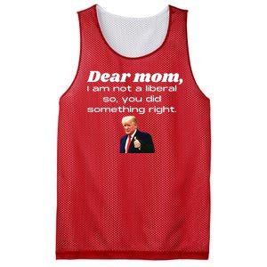 Dear Mom Not A Liberal Funny Trump Mesh Reversible Basketball Jersey Tank