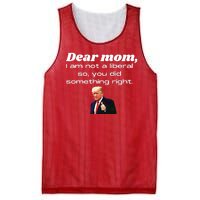 Dear Mom Not A Liberal Funny Trump Mesh Reversible Basketball Jersey Tank