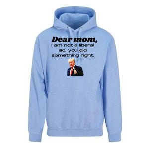 Dear Mom Not A Liberal Funny Trump Unisex Surf Hoodie