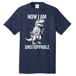 Dinosaur Mechanic Now Am Unstoppable Funny Dino Mechanic Tall T-Shirt