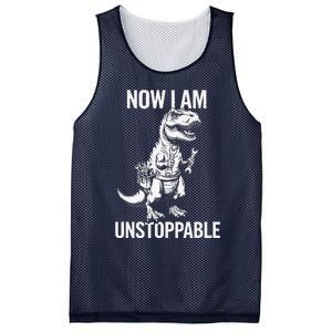 Dinosaur Mechanic Now Am Unstoppable Funny Dino Mechanic Mesh Reversible Basketball Jersey Tank