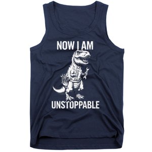 Dinosaur Mechanic Now Am Unstoppable Funny Dino Mechanic Tank Top