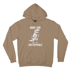 Dinosaur Mechanic Now Am Unstoppable Funny Dino Mechanic Hoodie