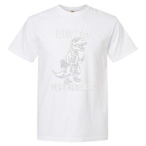 Dinosaur Mechanic Now Am Unstoppable Funny Dino Mechanic Garment-Dyed Heavyweight T-Shirt